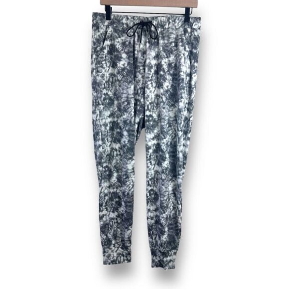 Skye's The Limit Women's M Drawstring Jogger Pants Gray Tie Dye Loungewear New - Picture 1 of 10